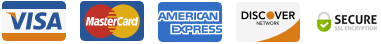 Visa, MasterCard, American Express, Discover, Secure
